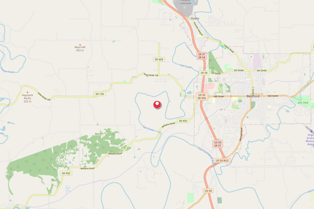 Map of Bedford, Indiana