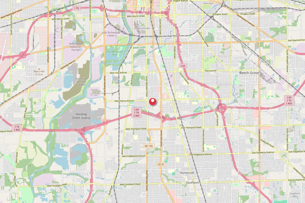 Map of Beech Grove, Indiana