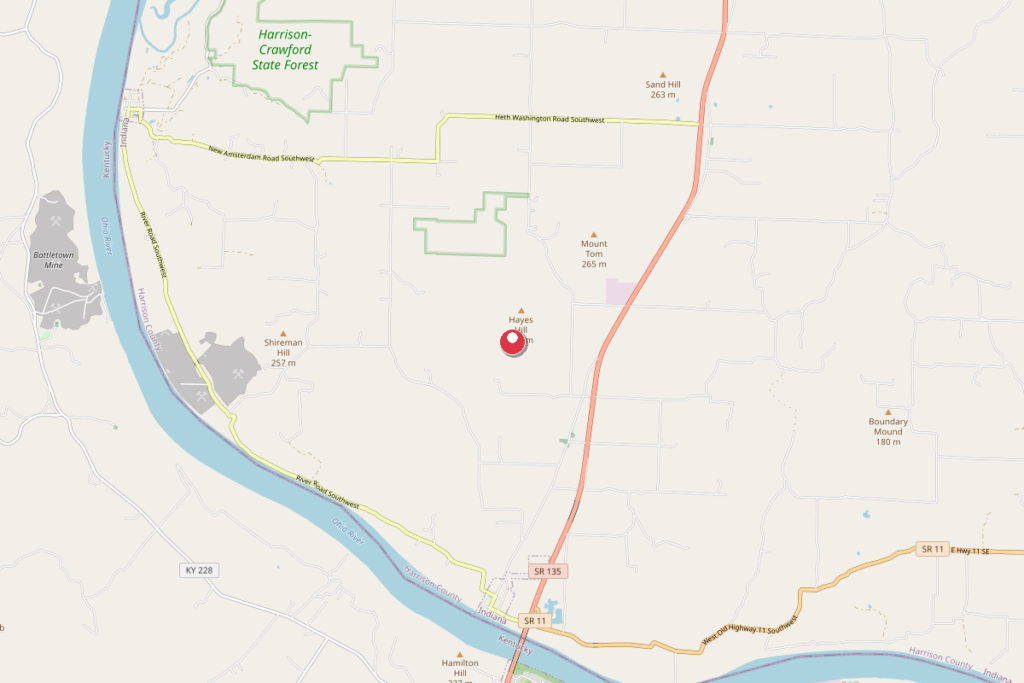 Map of Central Indiana