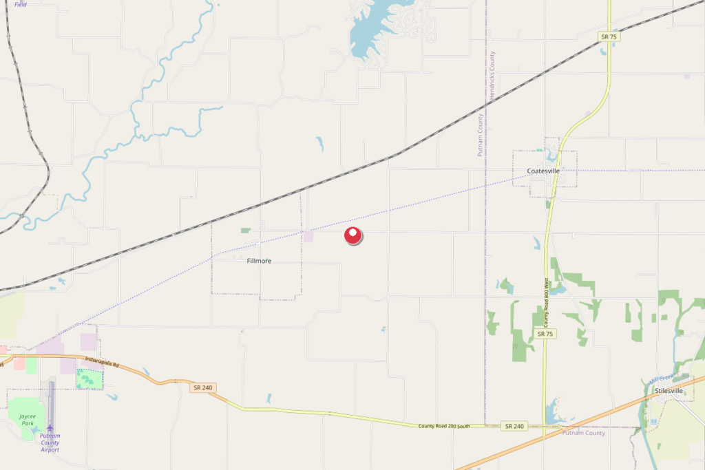 Map of Coatesville, Indiana