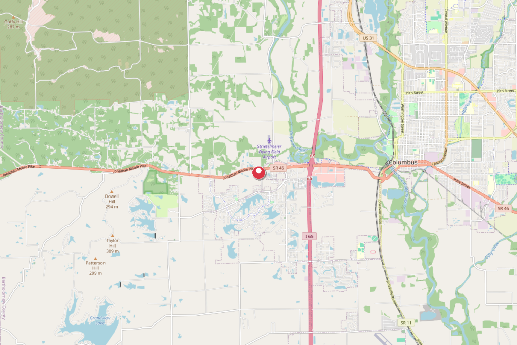 Map of Columbus, Indiana