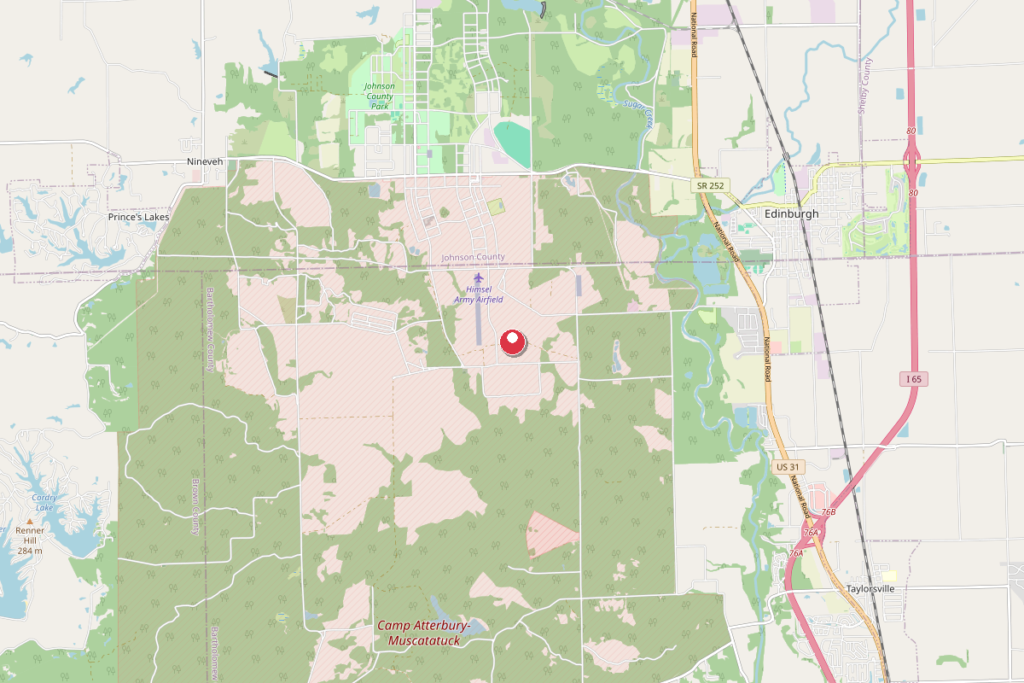 Map of Edinburgh, Indiana