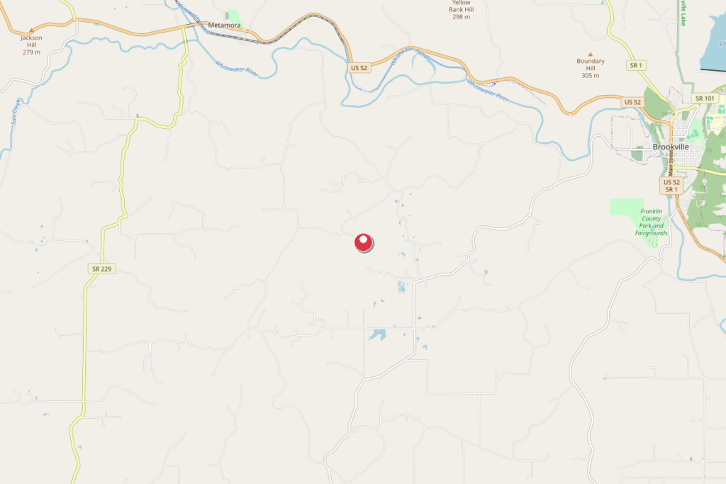 Map of Franklin, Indiana