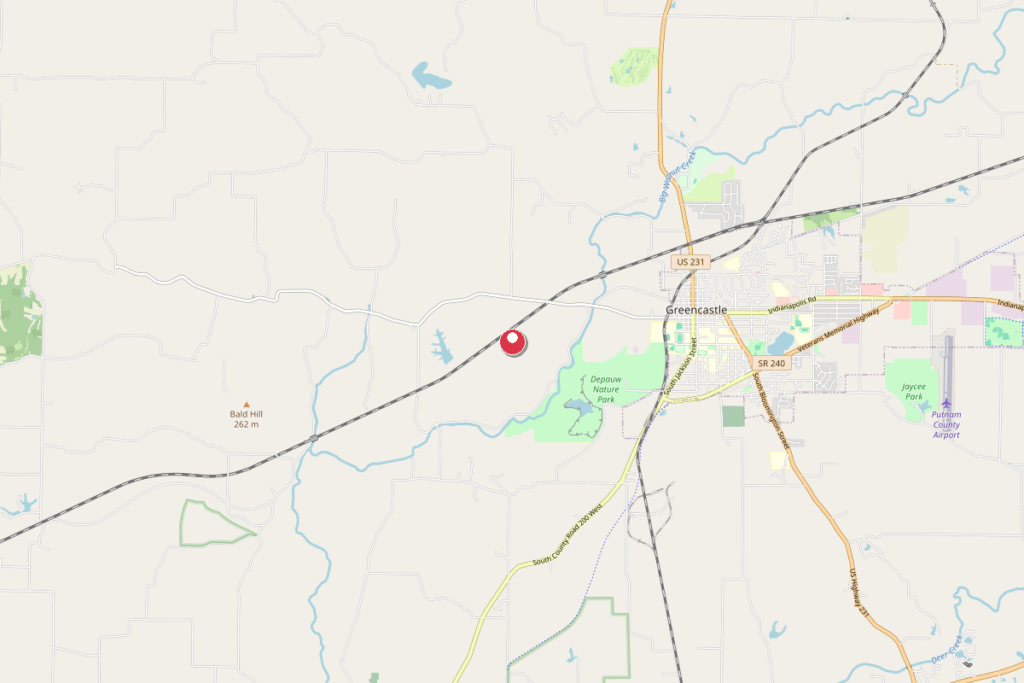 Map of Greencastle, Indiana