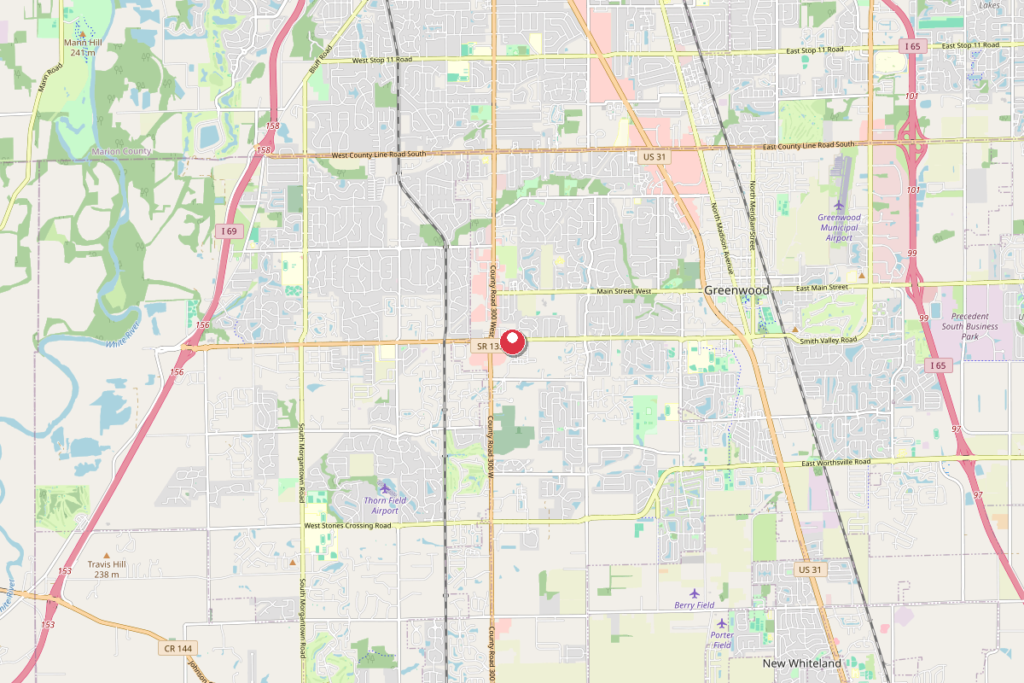 Map of Greenwood, Indiana