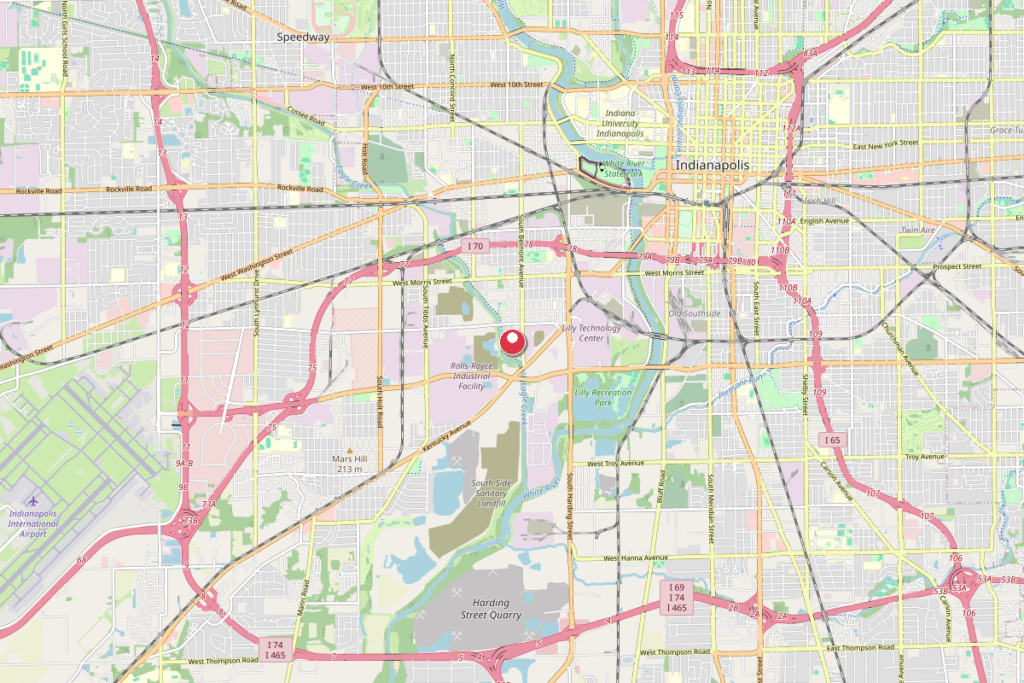 Map of Indianapolis, Indiana
