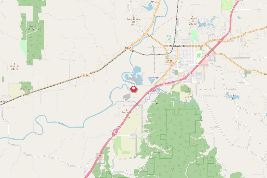 Map of Martinsville, Indiana
