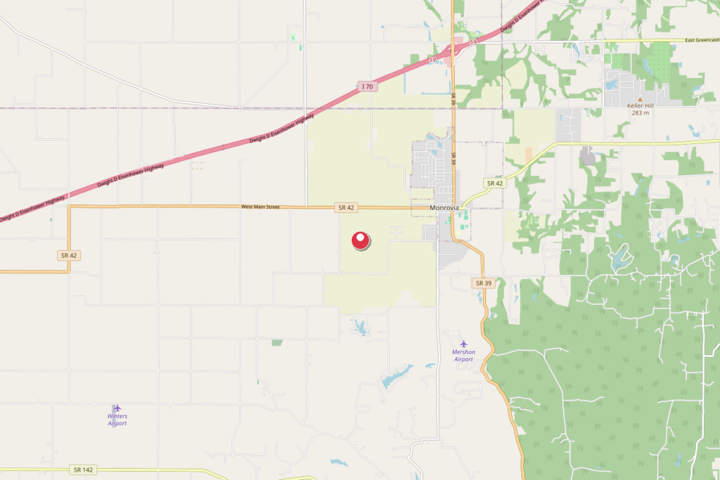 Map of Monrovia, Indiana
