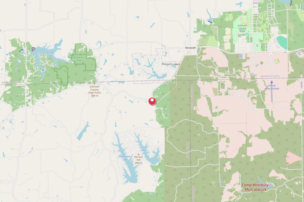 Map of Nineveh, Indiana