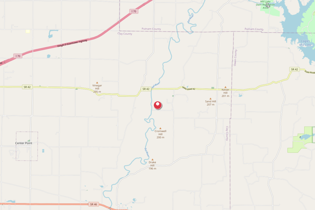 Map of Poland, Indiana