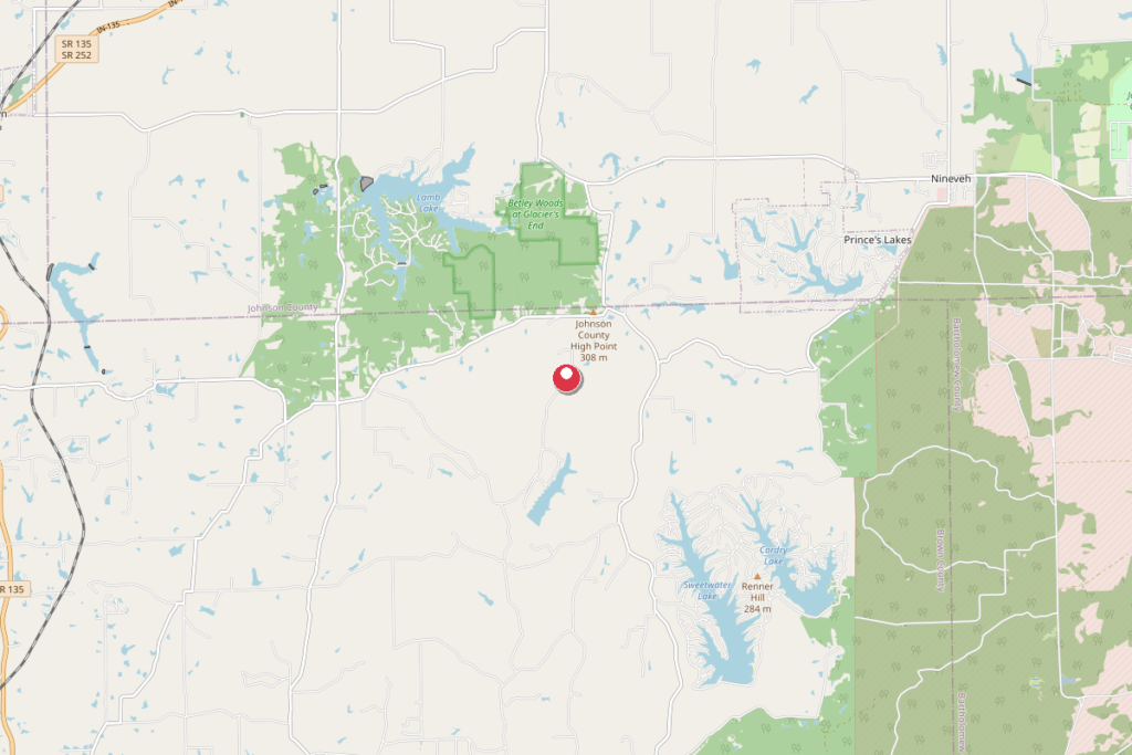 Map of Princes Lakes, Indiana